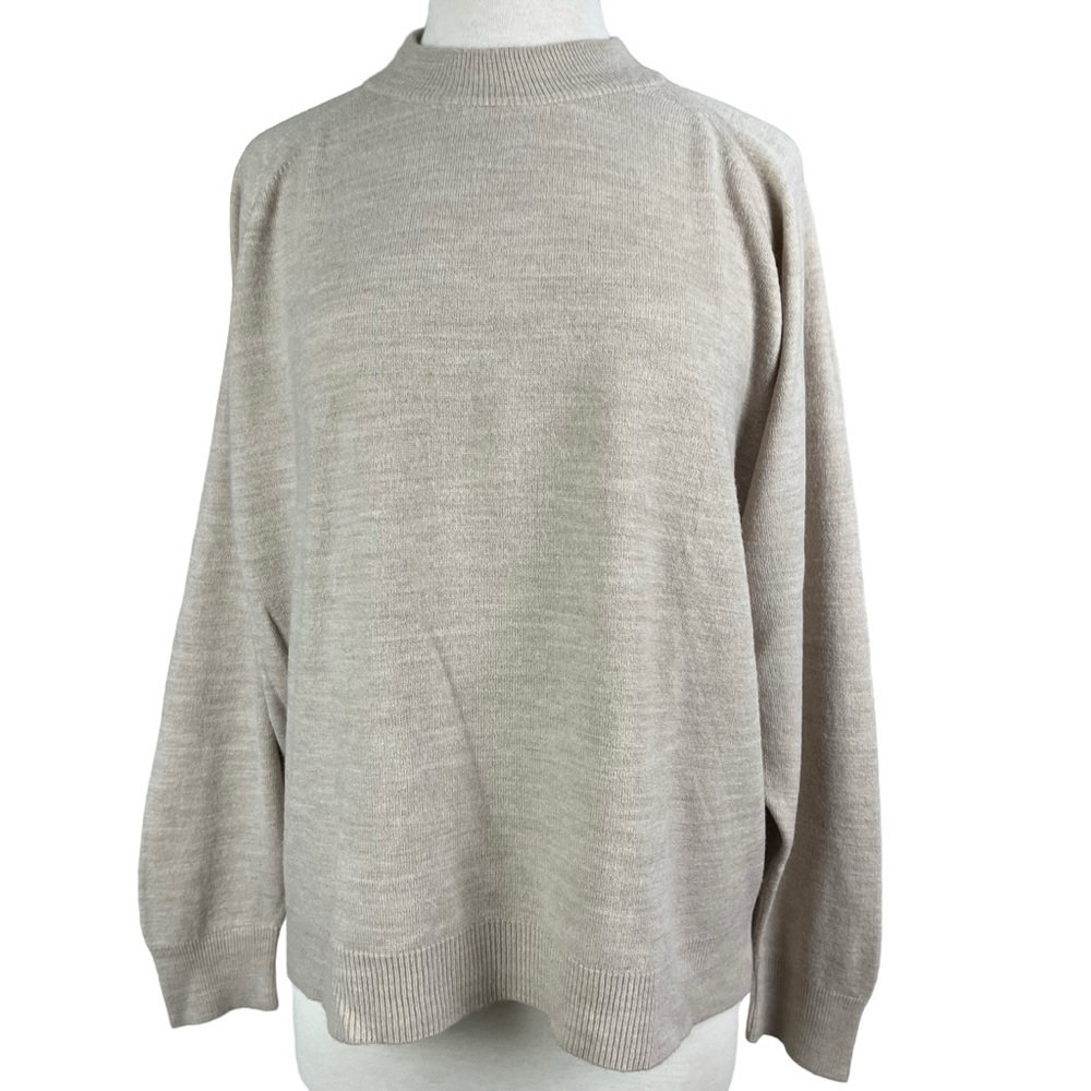 Designers Originals Luxelon Beige Long Sleeve Pullover Sweater Womens‎ Size 26W